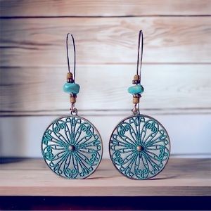 NEW  Trendy Bohemian Style Turquoise Earrings